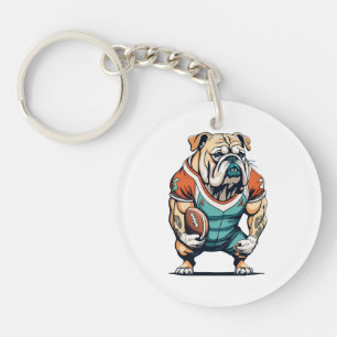 Dog Lovers Basketball Player Keychain
