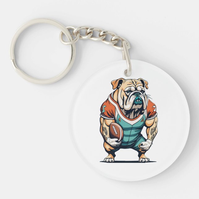 Dog Lovers Basketball Player Keychain (Front)