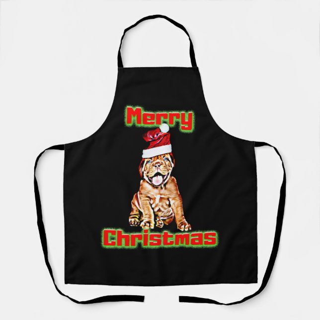 Dog Lovers christmas gift design Apron (Front)