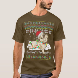 Dog lovers Cute Pug Santa Hat Ugly Christmas Sweat T-Shirt