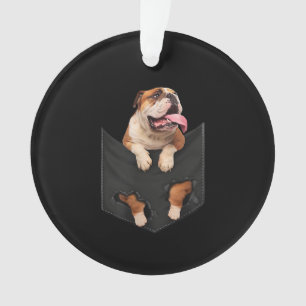 Dog Lovers English Bulldog In Your Pocket Dogs Ornament
