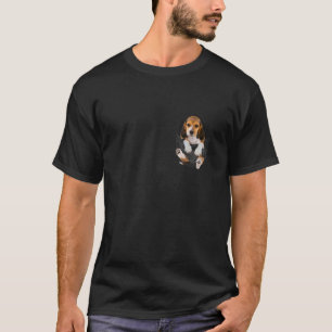 Dog Lovers Gifts Beagle In Pocket Funny Dog Face   T-Shirt