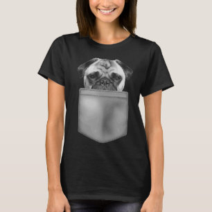 Dog Lovers Gifts Pug In Pocket Funny Dog Face Prem T-Shirt