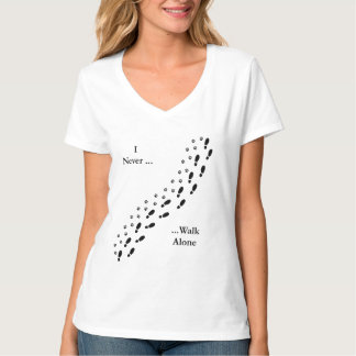 Dog Lover's I Never Walk Alone Pawprint T-Shirt