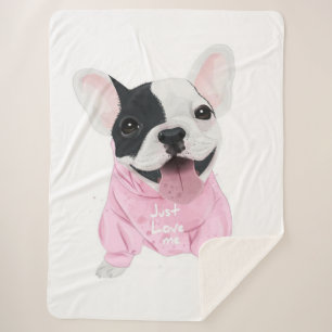 Dog Lovers   Just Love Me, Love Dog Sherpa Blanket
