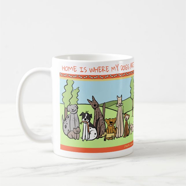 Dog Lovers Mug - Home is Where My Dogs Are (Left)