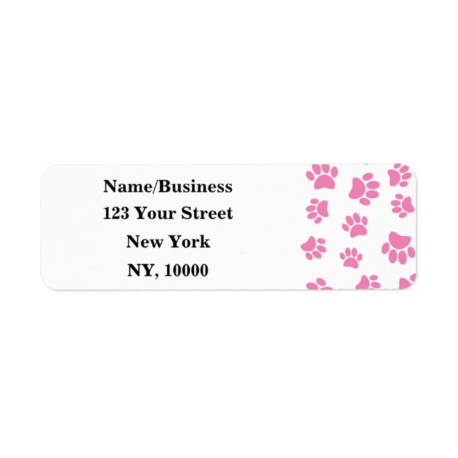Dog Lovers Pink Paw Prints (Front)