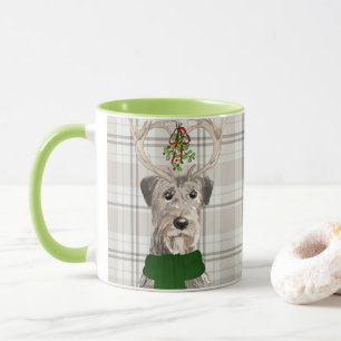 Dog Lover's Plaid Irish Wolfhound Holiday Mug