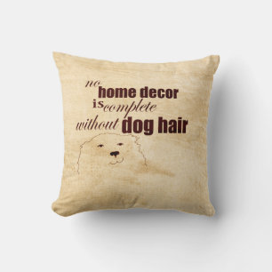 dog lovers quote pillow sepia shabby chic style