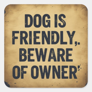 Dog lovers  square sticker