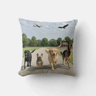 Dog Lovers Throw Pillow