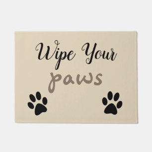 dog lovers wipe your paws door mat