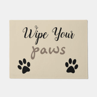 dog lovers wipe your paws door mat