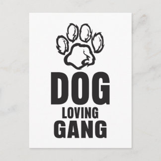 Dog Loving Gang Postcard