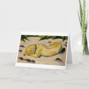Dog Lying in the Snow - Franz Marc Card
