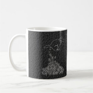 dog making dogecoins  coffee mug