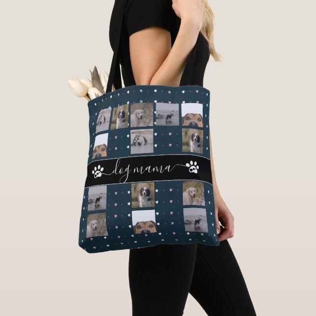 Dog Mama, 5 Photos Tote Bag (Close Up)