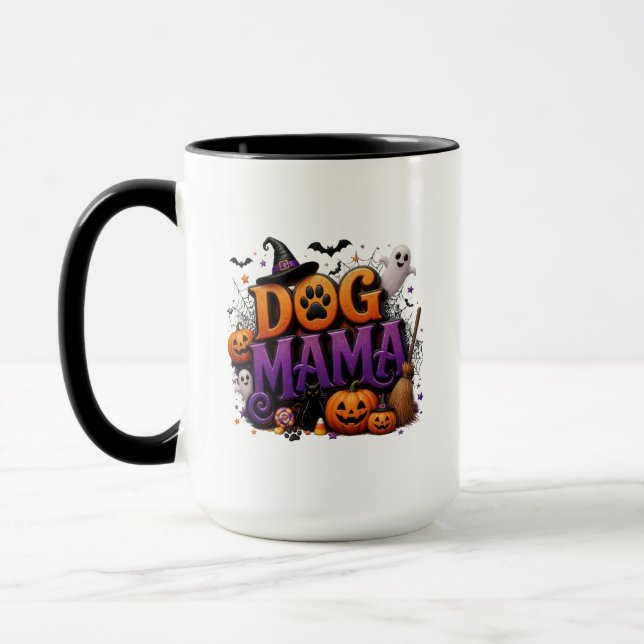 Dog Mama Halloween mug (Left)