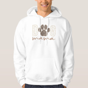 Dog Mama Leopard Paw Print – Cute Pet Lover Gift f Hoodie