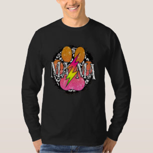 Dog Mama Thunder Lightning Leopard Western Dog Paw T-Shirt
