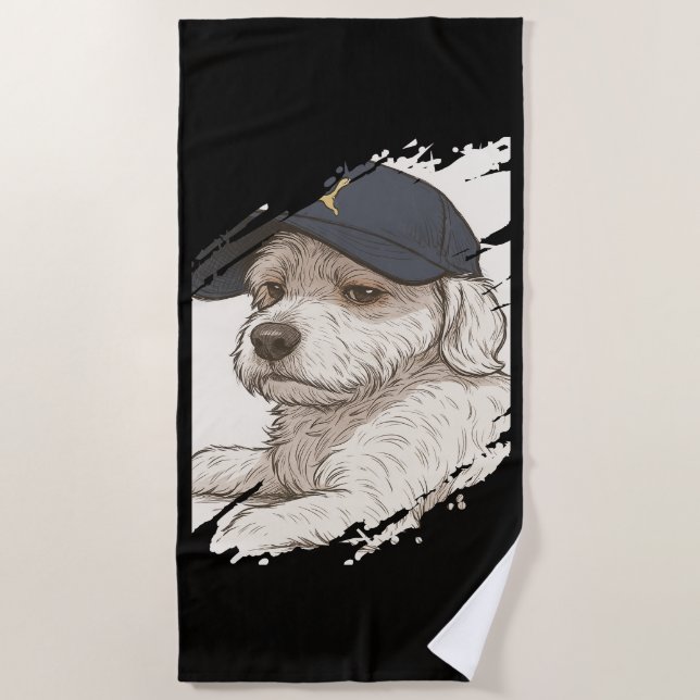 Dog Max Beach Towel (Front)