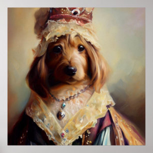 Dog Medieval Princess Poster