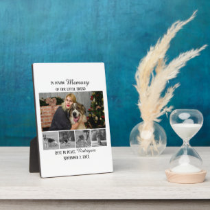 Dog Memorial 5 Photo Collage Pet Tribute Plaque