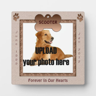 Dog Memorial Brown Tones Plaque