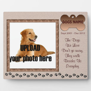 Dog Memorial Brown Tones Plaque