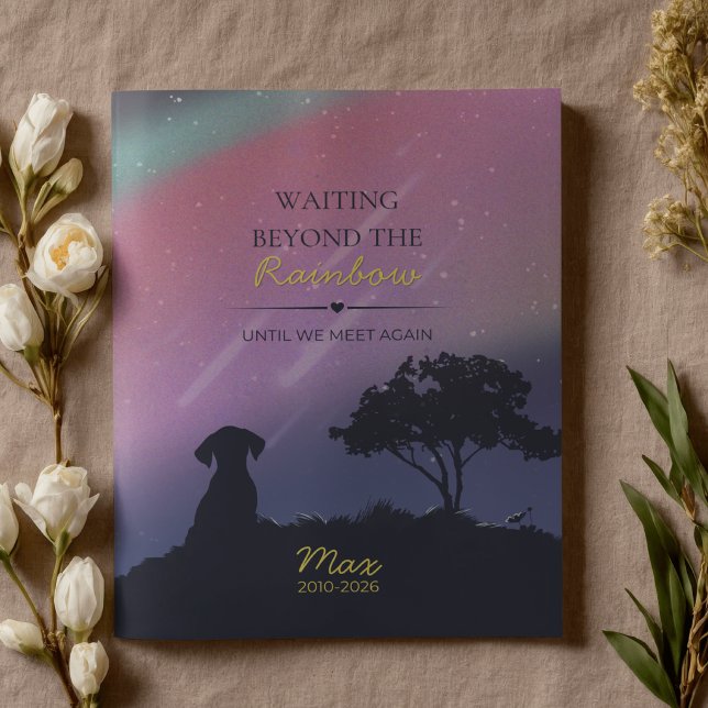 Dog Memorial Card Rainbow Bridge Personalized (Creator Uploaded)