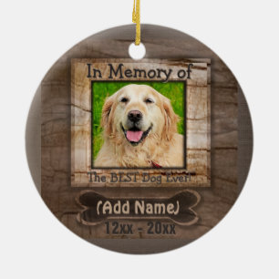 Dog Memorial Ceramic Ornament