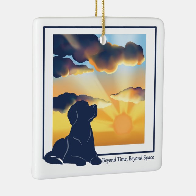 Dog Memorial Ceramic Ornament - Labrador  (Right)
