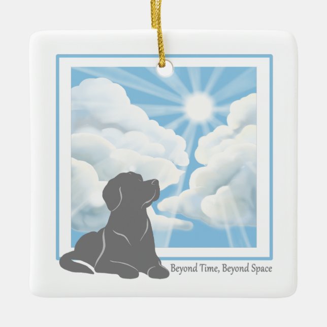 Dog Memorial Ceramic Ornament - Labrador  (Front)