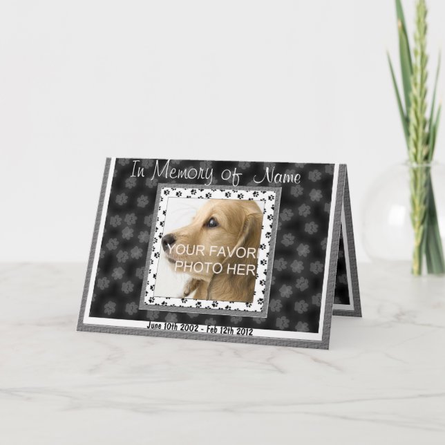 Dog Memorial Custom Announcement - Pet Loss (Front)