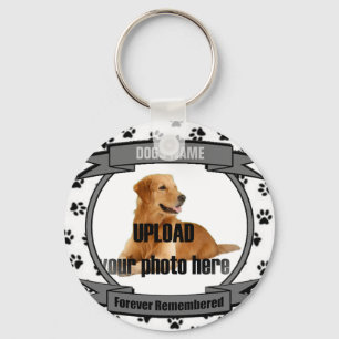 Dog Memorial Forever Remembered Keychain
