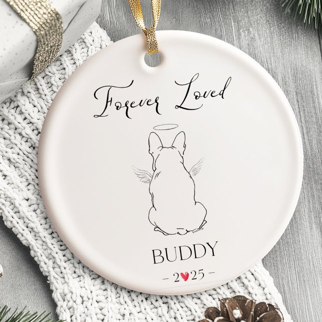 Dog Memorial Ornament Pet Personalized  (Dog Memorial Ornament Personalized – Dog Memorial Gift)