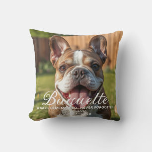 Dog Memorial Personalized Pet Loss Throw Pillow