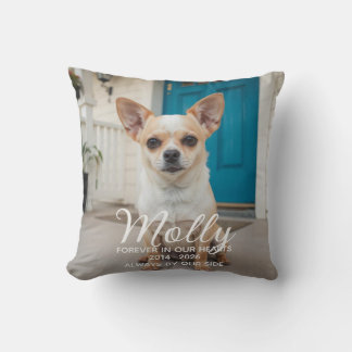 Dog Memorial Personalized Pet Loss  Throw Pillow