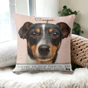 Dog Memorial- Pet Loss Keepsake - Dog Remembrance Throw Pillow