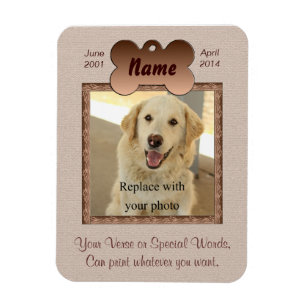 Dog Memorial - Pet Memorial Brown Tones Magnet