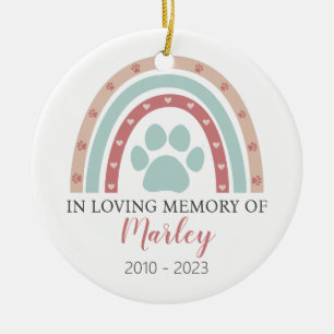 Dog Memorial Photo Pet Ceramic Ornament