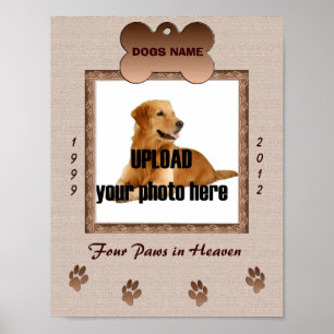 Dog Memorial Print - Brown Tones