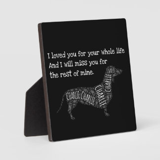 Dog Memorial Sign - Personalized Dog Dachshund  Pl Plaque