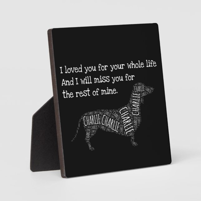 Dog Memorial Sign - Personalized Dog Dachshund  Pl Plaque (Front)