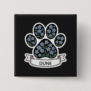 Dog Memorial Sympathy Keepsake Pet Loss 2 Inch Square Button