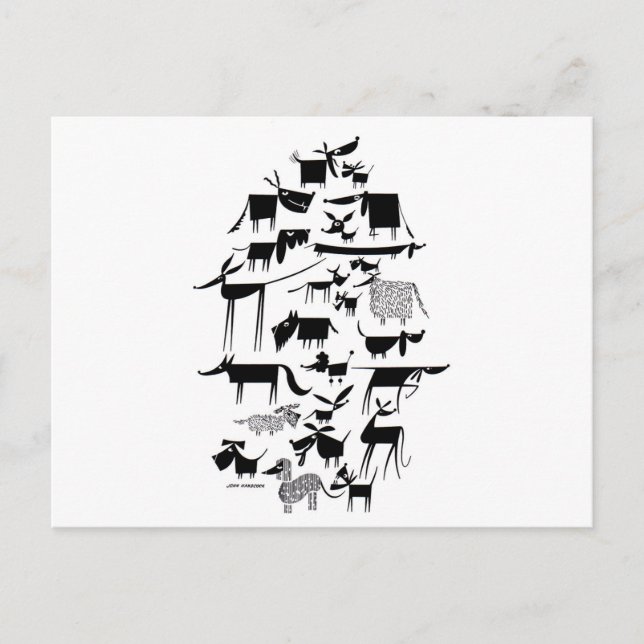 Dog Menagerie Postcard (Front)