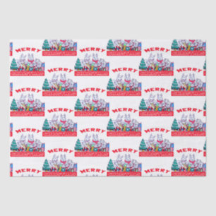 Dog Merry Christmas White Shepherd Holiday GSD Fun Tissue Paper