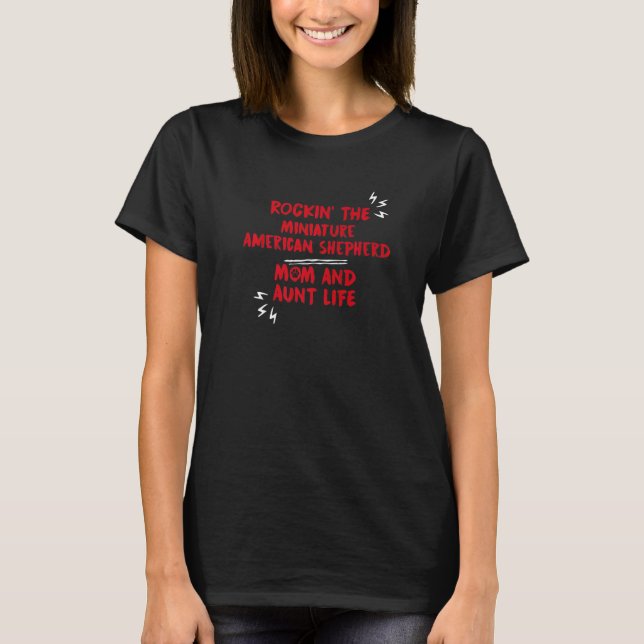 Dog  Mini Australian Shepherd Single T-Shirt (Front)