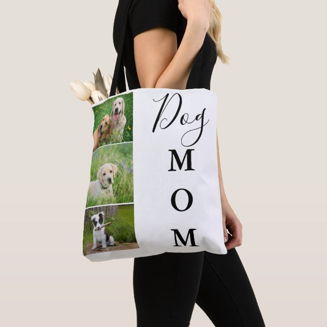 Dog Mom 3 Photo  Tote Bag (Close Up)