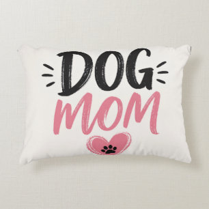Dog mom accent pillow